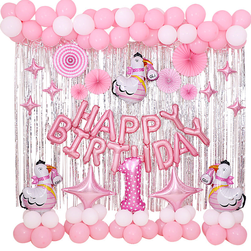 Themed Birthday Party Decorative Letters Balloons Set