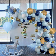 Navy, Blue & White Balloon Arch Kit