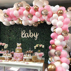 Pink, White & Gold Balloon Arch Garland Kit (127pcs)