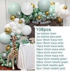 Mint, Green & Gold Balloon Arch Kit