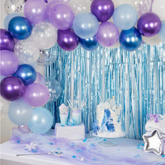 Purple, Blue & White 'FROZEN' Theme Balloon Arch Kit