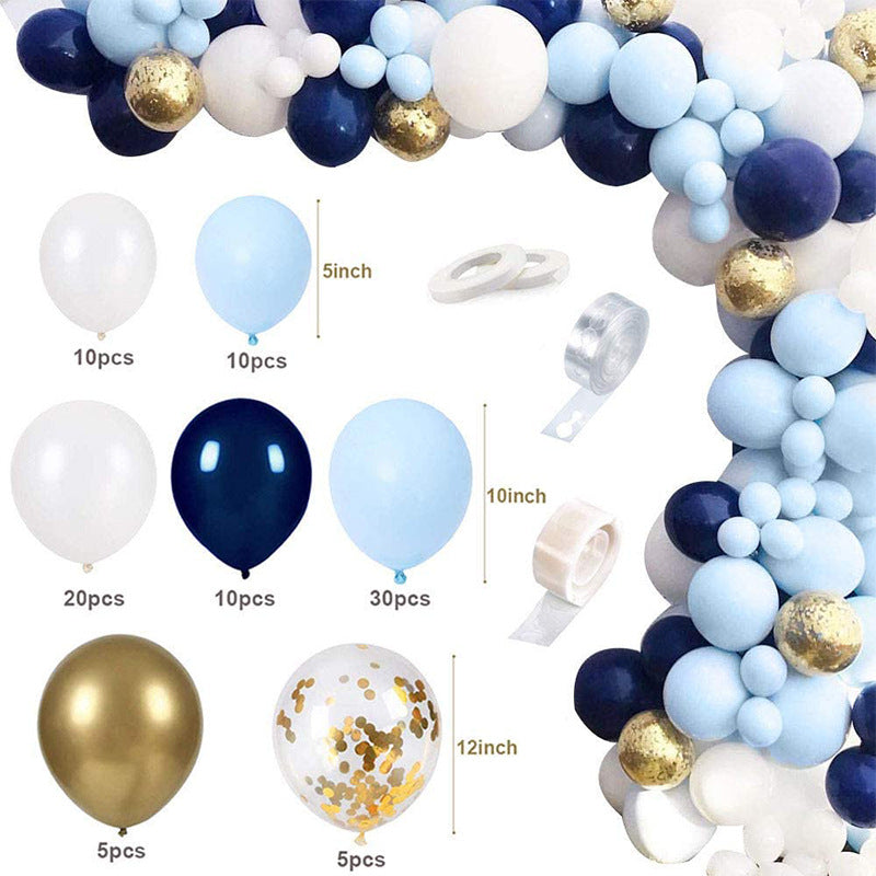 Navy, Blue & White Balloon Arch Kit