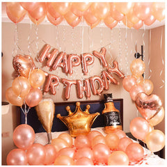 Rose Gold 'HAPPY BIRTHDAY' Balloon Set