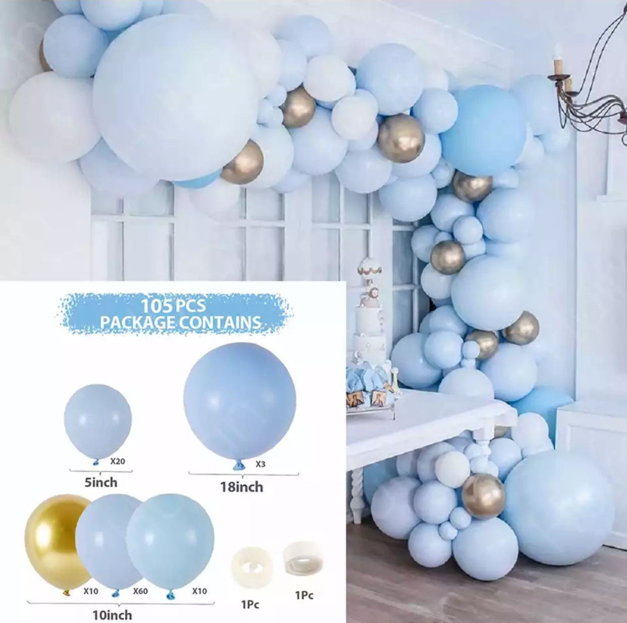 Retro Colored Irregular Balloon Arch Garland