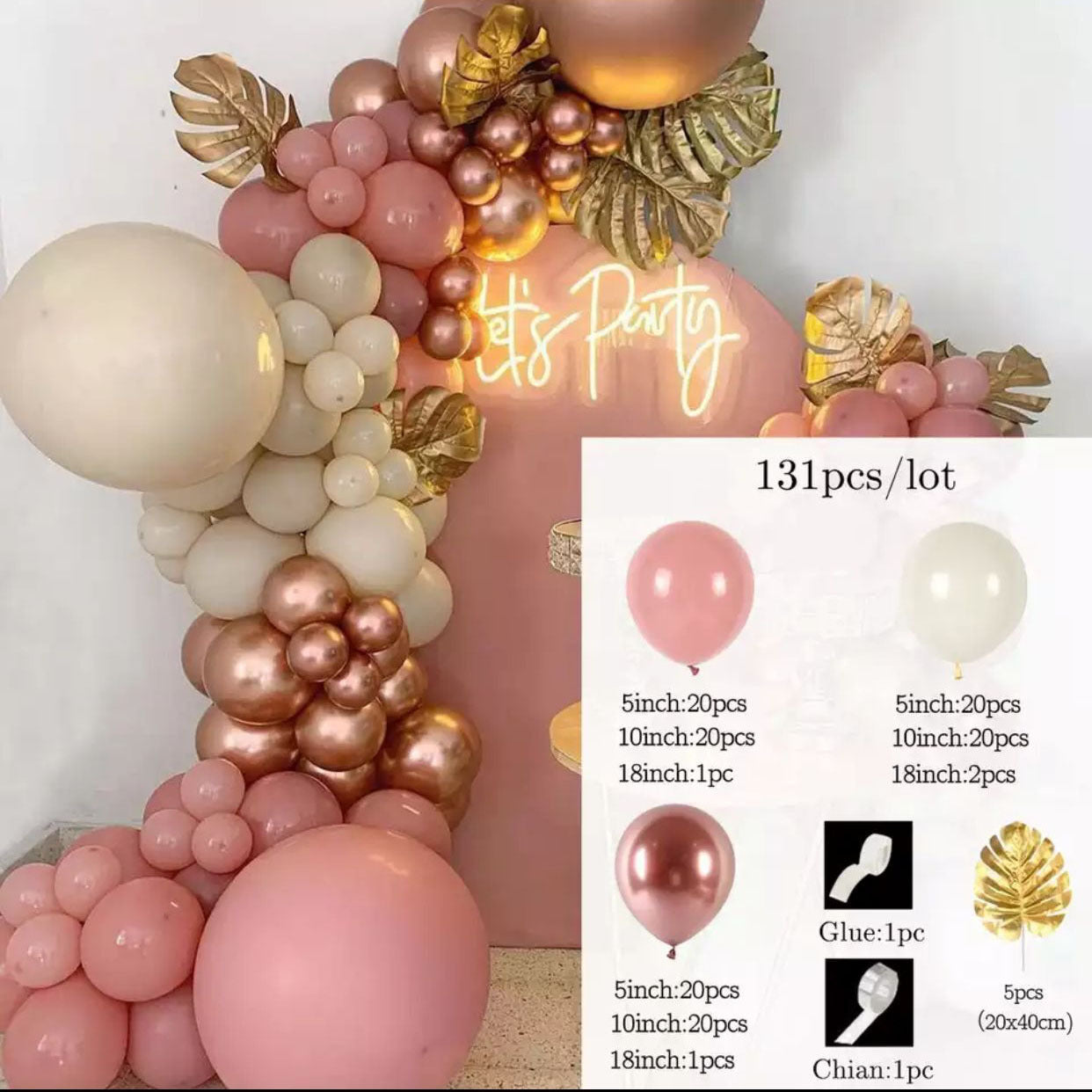 Retro Colored Irregular Balloon Arch Garland