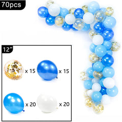 Blue, White & Gold Balloon Arch Kit