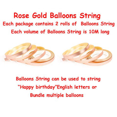 Rose Gold 'Happy Birthday' Balloons