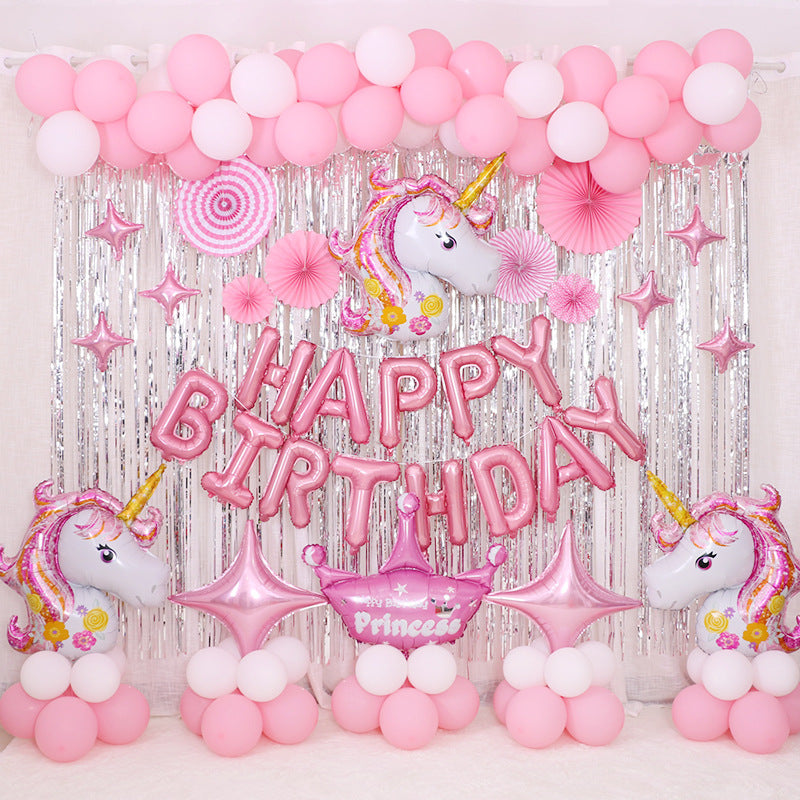 Themed Birthday Party Decorative Letters Balloons Set