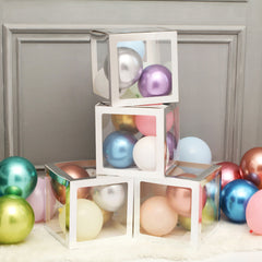 Transparent Balloon Box Birthday Scene Layout