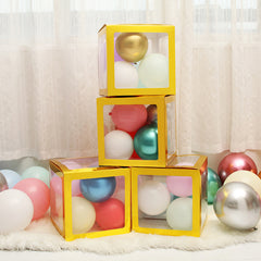 Transparent Balloon Box Birthday Scene Layout