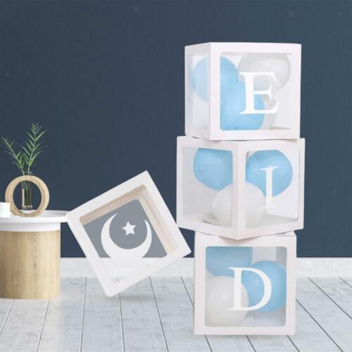 White 'EID' Letter Balloon Boxes