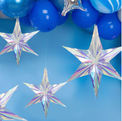 Holographic Hanging Stars (3pcs)