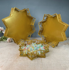 Gold Star Serving Tray Set