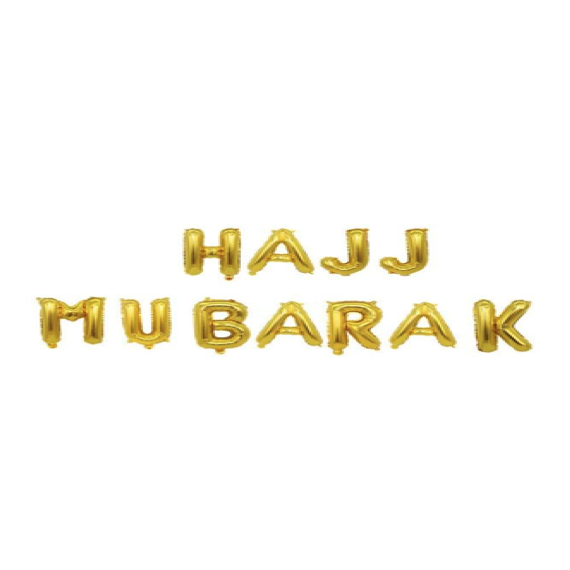 'HAJJ MUBARAK' Balloons