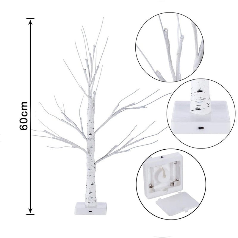 Ramadan decorations Led Birch Tree Light EID Mubarak decoration for home artificial tree lamp Ramadan Kareem Eid Al Adha party