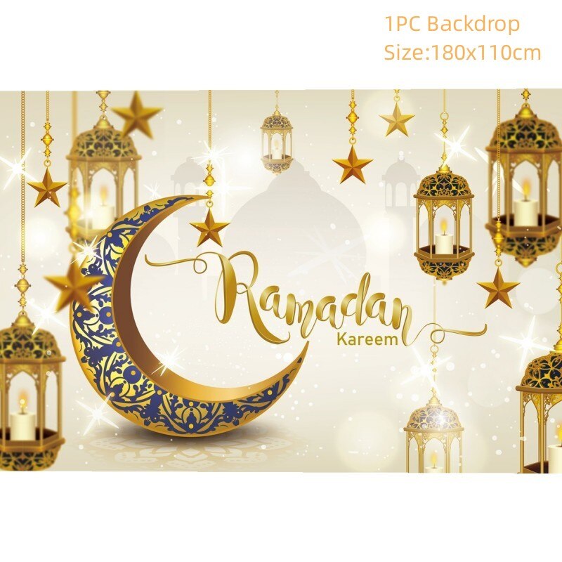 Gold Eid Mubarak Tableware