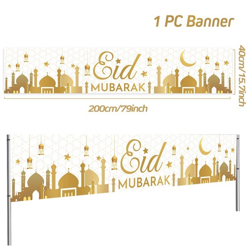 Gold Eid Mubarak Tableware