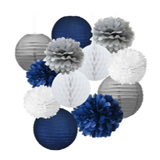 Paper Pom Poms (12 pcs)