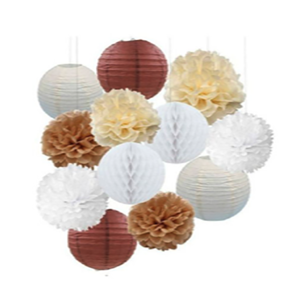 Paper Pom Poms (12 pcs)